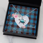 Sea Turtle Necklace Gift for My Beautiful Girlfriend Valentines Necklace Clan Home Ancient Tartan Blue Turtle Necklace