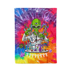 Scotstee Shop - Scotstee Shop Blanket Alien Psychedelic Scientist Tie Dye Hippie Fleece Blanket
