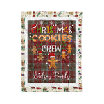 Personalized Gift Tartan Plaid Blanket Clan Lindsay With Christmas Cookie Baking Crew Christmas Gift Blanket, Plaid Blanket, Christmas Fleece Blanket, Christmas Blanket, Tartan Blanket, Scottish Blanket, Scotland Blanket, Family Name Blanket, Custom Blanket, Personalized Blanket