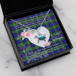 Sea Turtle Necklace Gift for My Beautiful Girlfriend Valentines Necklace Clan Sempill Tartan Blue Turtle Necklace