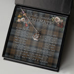 To My Beautiful Soulmate Necklace In Your Eyes I Have Found My Home Clan BlackWatch Weathered Tartan Crown Pendant Necklace