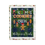 Fleece Blanket - Personalized Gift Tartan Plaid Blanket Clan Montgomery Modern With Christmas Cookie Baking Crew Christmas Gift Fleece Blanket