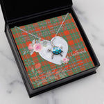 Sea Turtle Necklace Gift for My Beautiful Girlfriend Valentines Necklace Clan MacGregor Ancient Tartan Blue Turtle Necklace