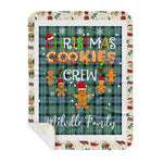Personalized Gift Tartan Plaid Blanket Clan Melville Hunting With Christmas Cookie Baking Crew Christmas Gift Sherpa Blanket, tartan sherpa blanket,buffalo plaid sherpa blanket,christmas sherpa blanket,Christmas Throw Blanket,green plaid sherpa blanket,green sherpa blanket