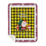 Personalized Gift Tartan Plaid Blanket Clan MacLeod of Lewis Modern With Funny Santa Snowman Reindeer Merry Christmas Gift Sherpa Blanket, blue plaid sherpa blanket,blue tartan sherpa blanket,Buchan,buffalo plaid sherpa blanket,christmas sherpa blanket,Christmas Throw Blanket