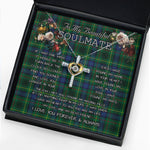 To My Beautiful Soulmate Necklace In Your Eyes I Have Found My Home Clan Stewart Hunting Modern Tartan Cross Dancing Necklace