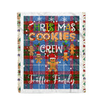 Personalized Gift Tartan Plaid Blanket Clan Trotter With Christmas Cookie Baking Crew Christmas Gift Blanket, Plaid Blanket, Christmas Fleece Blanket, Christmas Blanket, Tartan Blanket, Scottish Blanket, Scotland Blanket, Family Name Blanket, Custom Blanket, Personalized Blanket