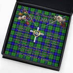 To My Beautiful Soulmate Necklace In Your Eyes I Have Found My Home Clan Armstrong Tartan Cross Dancing Necklace