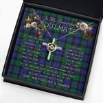 To My Beautiful Soulmate Necklace In Your Eyes I Have Found My Home Clan Blackwatch Modern Tartan Cross Dancing Necklace