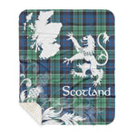 Sherpa Blanket - Tartan Blanket Thistle and Lion Scottish Clan Leslie Hunting Ancient Plaid Blanket, plaid sherpa blanket queen,purple sherpa blanket,queen sherpa blanket,queen size sherpa blanket,red sherpa blanket,scottish tartan blankets,sherpa blanket,sherpa christmas blanket