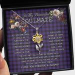 To My Beautiful Soulmate Sunflower Necklace In Your Eyes I Have Found My Home Clan Horsburgh Tartan Jewelry For Girlfriend
