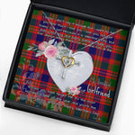 Gift For My Beautiful Girlfriend Necklace Valentine Necklace Clan MacIntyre Tartan Cross Dancing Necklace Scottish Tartan Jewelry