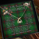 To My Beautiful Soulmate Necklace In Your Eyes I Have Found My Home Clan Fife Tartan Wishbone Dancing Necklace