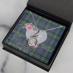 Rising Phoenix Necklace - Valentine Necklace Clan MacPhail Tartan Gift for Girlfriend, Gift for My Wife Rising Phoenix Necklace
