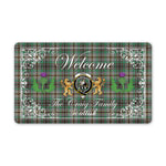 Doormat - Welcome Mat Scottish Clan Craig Tartan Door Mat, Plaid Doormat With Thistle and Two Lion Scottish