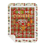 Personalized Gift Tartan Plaid Blanket Clan Chattan With Christmas Cookie Baking Crew Christmas Gift Sherpa Blanket, tartan sherpa blanket,buffalo plaid sherpa blanket,christmas sherpa blanket,Christmas Throw Blanket,green plaid sherpa blanket,green sherpa blanket