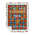 Personalized Gift Tartan Plaid Blanket Clan MacLachlan Ancient With Christmas Cookie Baking Crew Christmas Gift Sherpa Blanket, tartan sherpa blanket,buffalo plaid sherpa blanket,christmas sherpa blanket,Christmas Throw Blanket,green plaid sherpa blanket,green sherpa blanket