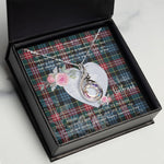 Rising Phoenix Necklace - Valentine Necklace Clan Comyn Tartan Gift for Girlfriend, Gift for My Wife Rising Phoenix Necklace