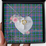 Gift For My Beautiful Girlfriend Necklace Valentine Necklace Clan Ralston Tartan Cross Dancing Necklace Scottish Tartan Jewelry
