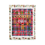 Personalized Gift Tartan Plaid Blanket Clan Aberdeen With Christmas Cookie Baking Crew Christmas Gift Blanket, Plaid Blanket, Christmas Fleece Blanket, Christmas Blanket, Tartan Blanket, Scottish Blanket, Scotland Blanket, Family Name Blanket, Custom Blanket, Personalized Blanket