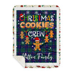 Personalized Gift Tartan Plaid Blanket Clan Hutton With Christmas Cookie Baking Crew Christmas Gift Sherpa Blanket, tartan sherpa blanket,buffalo plaid sherpa blanket,christmas sherpa blanket,Christmas Throw Blanket,green plaid sherpa blanket,green sherpa blanket