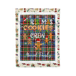 Personalized Gift Tartan Plaid Blanket Clan Norvel With Christmas Cookie Baking Crew Christmas Gift Blanket, Plaid Blanket, Christmas Fleece Blanket, Christmas Blanket, Tartan Blanket, Scottish Blanket, Scotland Blanket, Family Name Blanket, Custom Blanket, Personalized Blanket