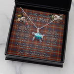 Sea Turtle Necklace To My Beautiful Soulmate Necklace In Your Eyes I Have Found My Home Clan Ainslie Tartan Blue Turtle Necklace