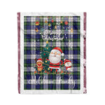 Personalized Gift Tartan Plaid Blanket Clan Meldrum Gordon With Funny Santa Snowman Reindeer Merry Christmas Fleece Blanket, Home Living Room, Plaid Blanket, Tartan Blanket, Scottish Blanket, Buffalo fleece blanket, Christmas Blanket