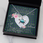 Sea Turtle Necklace Gift for My Beautiful Girlfriend Valentines Necklace Clan Forbes Modern Tartan Blue Turtle Necklace