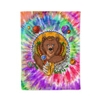 Scotstee Shop - Scotstee Shop Blanket Hippie Bear Tie Dye Rainbow Hippie Fleece Blanket