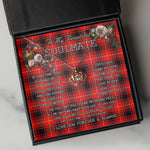 To My Beautiful Soulmate Necklace In Your Eyes I Have Found My Home Clan MacIntyre Modern Tartan Crown Pendant Necklace