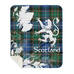 Sherpa Blanket - Tartan Blanket Thistle and Lion Scottish Clan MacRae Hunting Ancient Plaid Blanket, plaid sherpa blanket queen,purple sherpa blanket,queen sherpa blanket,queen size sherpa blanket,red sherpa blanket,scottish tartan blankets,sherpa blanket,sherpa christmas blanket