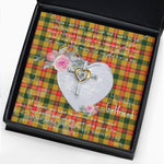 Gift For My Beautiful Girlfriend Necklace Valentine Necklace Clan Baxter Tartan Cross Dancing Necklace Scottish Tartan Jewelry