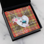 Sea Turtle Necklace Gift for My Beautiful Girlfriend Valentines Necklace Clan Buchanan Old Set Weathered Tartan Blue Turtle Necklace