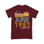 Vintage Since June 1981 Birthday Gift Birthday Shirt Funny 40th Birthday T Shirts - Scotstee Shop