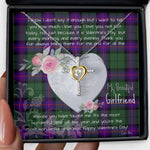 Gift For My Beautiful Girlfriend Necklace Valentine Necklace Clan Armstrong Modern Tartan Cross Dancing Necklace Scottish Tartan Jewelry