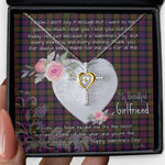 Gift For My Beautiful Girlfriend Necklace Valentine Necklace Clan MacDonald Modern Tartan Cross Dancing Necklace Scottish Tartan Jewelry