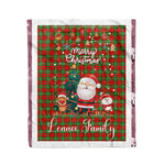 Personalized Gift Tartan Plaid Blanket Clan Lennox With Funny Santa Snowman Reindeer Merry Christmas Fleece Blanket, Home Living Room, Plaid Blanket, Tartan Blanket, Scottish Blanket, Buffalo fleece blanket, Christmas Blanket