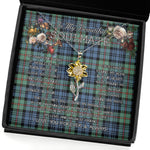 To My Beautiful Soulmate Sunflower Necklace In Your Eyes I Have Found My Home Clan MacKinlay Ancient Tartan Jewelry For Girlfriend, Tartan Sunflower Pendant Necklace, Scottish Tartan Jewelry, valentine necklace, necklace girlfriend, necklace for wife, cute necklaces for girlfriend, jewelry for girlfriend, to my soulmate necklace, to my future wife necklace