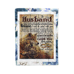 Scotstee Shop - Personalized Gift Letter For Husband Couple Wolf Gift To Husband Perfect Gift For Boy Fleece Blanket