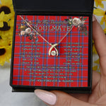 To My Beautiful Soulmate Necklace In Your Eyes I Have Found My Home Clan Rait Tartan Wishbone Dancing Necklace
