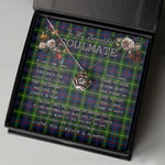 To My Beautiful Soulmate Necklace In Your Eyes I Have Found My Home Clan Farquharson Modern Tartan Crown Pendant Necklace