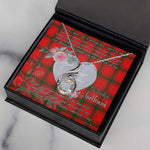 Rising Phoenix Necklace - Valentine Necklace Clan MacDonald of Sleat Tartan Gift for Girlfriend, Gift for My Wife Rising Phoenix Necklace