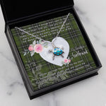 Sea Turtle Necklace Gift for My Beautiful Girlfriend Valentines Necklace Clan MacLean Hunting Tartan Blue Turtle Necklace