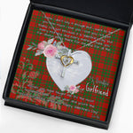 Gift For My Beautiful Girlfriend Necklace Valentine Necklace Clan Livingstone Tartan Cross Dancing Necklace Scottish Tartan Jewelry