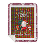 Personalized Gift Tartan Plaid Blanket Clan Forrester With Funny Santa Snowman Reindeer Merry Christmas Gift Sherpa Blanket, blue plaid sherpa blanket,blue tartan sherpa blanket,Buchan,buffalo plaid sherpa blanket,christmas sherpa blanket,Christmas Throw Blanket