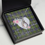 Rising Phoenix Necklace - Valentine Necklace Clan Ferguson Tartan Gift for Girlfriend, Gift for My Wife Rising Phoenix Necklace