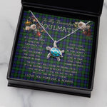 Sea Turtle Necklace To My Beautiful Soulmate Necklace In Your Eyes I Have Found My Home Clan MacEwen Hunting Tartan Blue Turtle Necklace