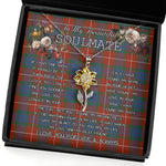 To My Beautiful Soulmate Sunflower Necklace In Your Eyes I Have Found My Home Clan Fraser Ancient Tartan Jewelry For Girlfriend, Tartan Sunflower Pendant Necklace, Scottish Tartan Jewelry, valentine necklace, necklace girlfriend, necklace for wife, cute necklaces for girlfriend, jewelry for girlfriend, to my soulmate necklace, to my future wife necklace