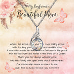 To My Boyfriend's Beautiful Mom Necklace - The Boy You Raised Into An Incredible Man - Necklace Gift For Boyfriend's Mom, Mother's Day Phoenix Rising Necklace